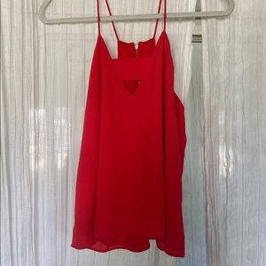 Express chiffon keyhole tank